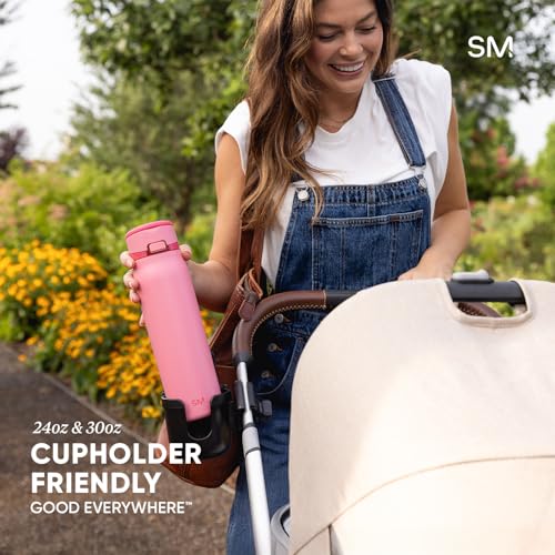 Simple Modern 30oz Water Bottle with Straw & Handle - Cateye Strawberry Milk