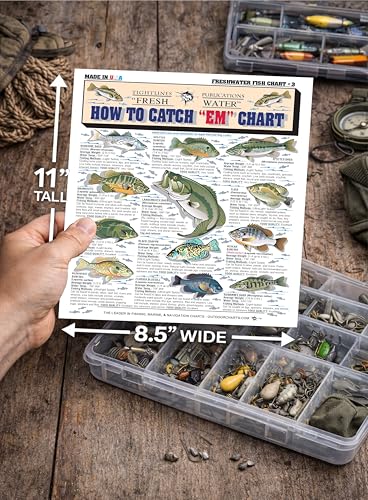 Freshwater Fish Identification Chart - Waterproof Quick Reference Guide