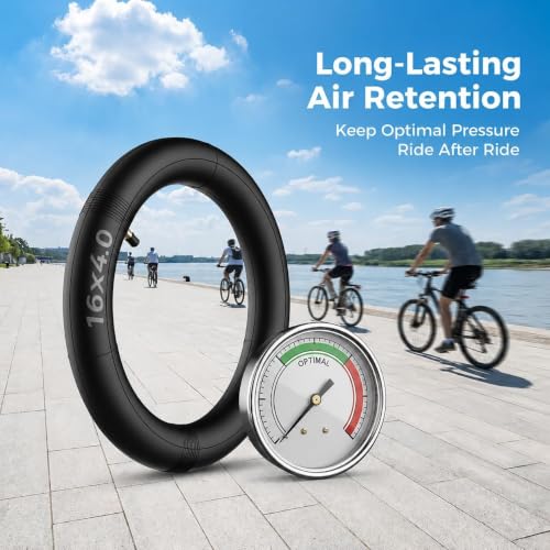 16x4 Fat Tire Inner Tube for Electric Bikes | Heavy-Duty Butyl with Schrader Valve