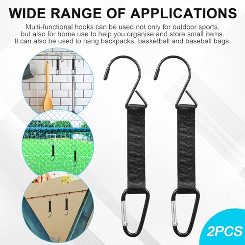 Metal Hanging Hooks for Bat Bags, Water Bottles & Gear