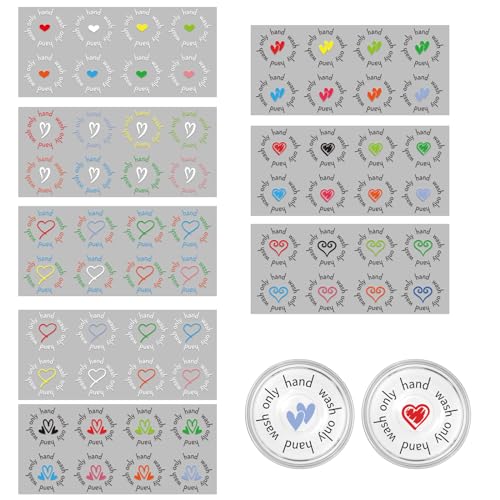 Heart UV DTF Cup Wraps - 8 Colorful Waterproof Stickers for 16 oz Glass Cups