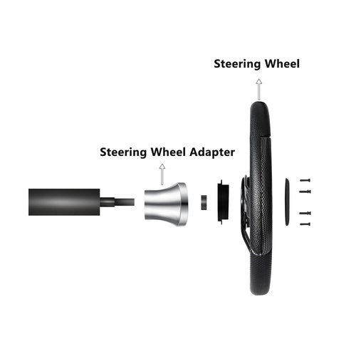 Shu-Ran Golf Cart Steering Wheel Adapter Only For Yamaha Golf Cart, Silver