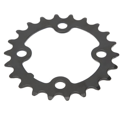 Beufee 2Pcs 22 Tooth Bicycle Chainring, 64mm 8 9 10 Speed 104 BCD Crank Carbon Steel Chainring Replacement with 4 Pieces Sprocket Bolts for Road Mountain Bikes