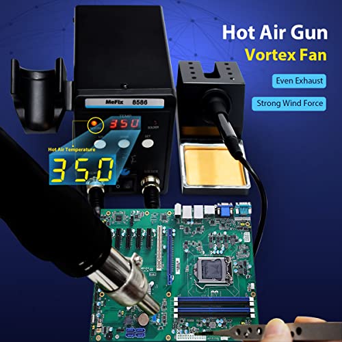 MeFix 8586 Soldering Station 2 in 1 Functions Electric Iron SMD Hot Air Rework Station