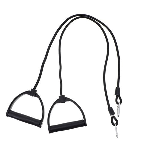 IMIKEYA Resistance Bands: 1 Pair Stepper Resistance Band Fitness Exercise Bands with Handles Fitness Bands Pull Ropes Exercising Bands Resistance Bands for Workout Strength Training at Home, Black