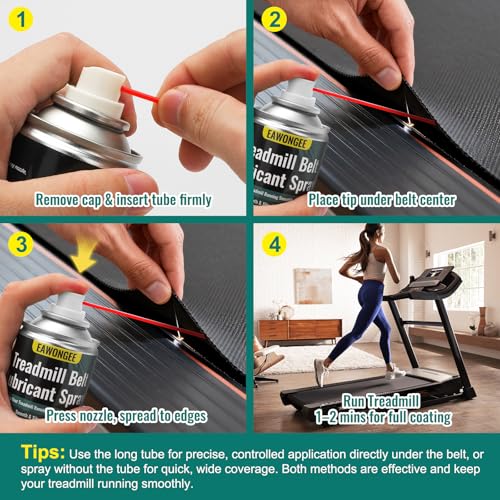 Treadmill Lubricant Spray 7.2oz - Precision Applicator, No Disassembly Needed, 1 Pack