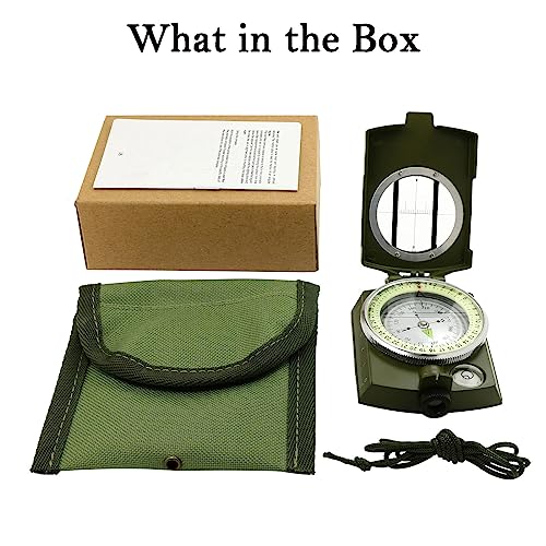 Hiking Compass for Survival - Water-Resistant Pocket Compass - Navy