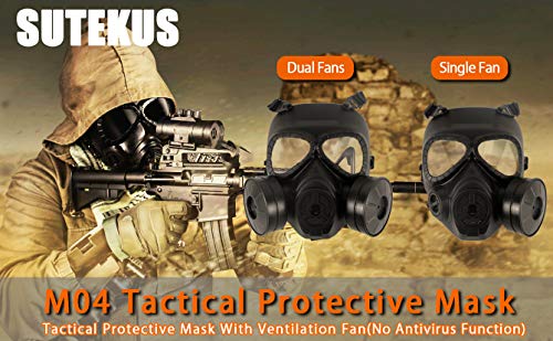 Full Face Skull Airsoft Mask with Dual Fans - M04 Model