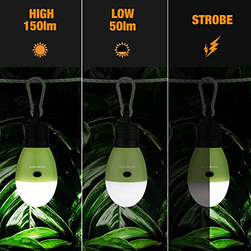 Rechargeable Camping Light with Clip Hook - Green