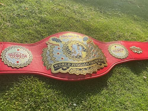 JCW Championship Belt Replica with Red Strap - Collectible Wrestling Accessory