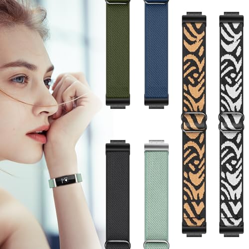 Soft Elastic Nylon Loop Band for Fitbit Inspire 3 - Navy