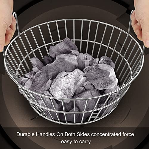 AJinTeby Stainless Steel Charcoal Ash Basket for Large Big Green Egg & Kamado - Shake to Clean