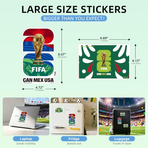 2026 World Cup Waterproof Decal Set - Mexico - 3 Pack
