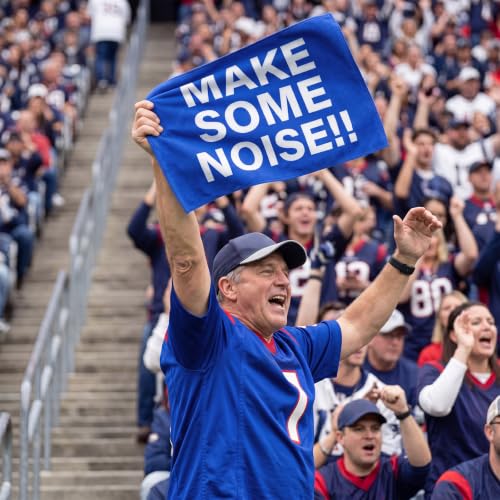 30 Pack Rally Towels - Navy Blue Make Some Noise Cheer Towels