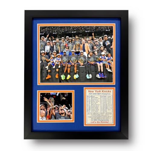 Knicks Basketball 2025-2026 Champions Framed Picture Collage - Podium 12"x15"