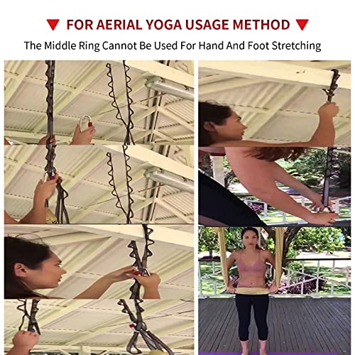 Aerial Yoga Hammock Daisy Chains Strap - 40" Red, 22kN Strength
