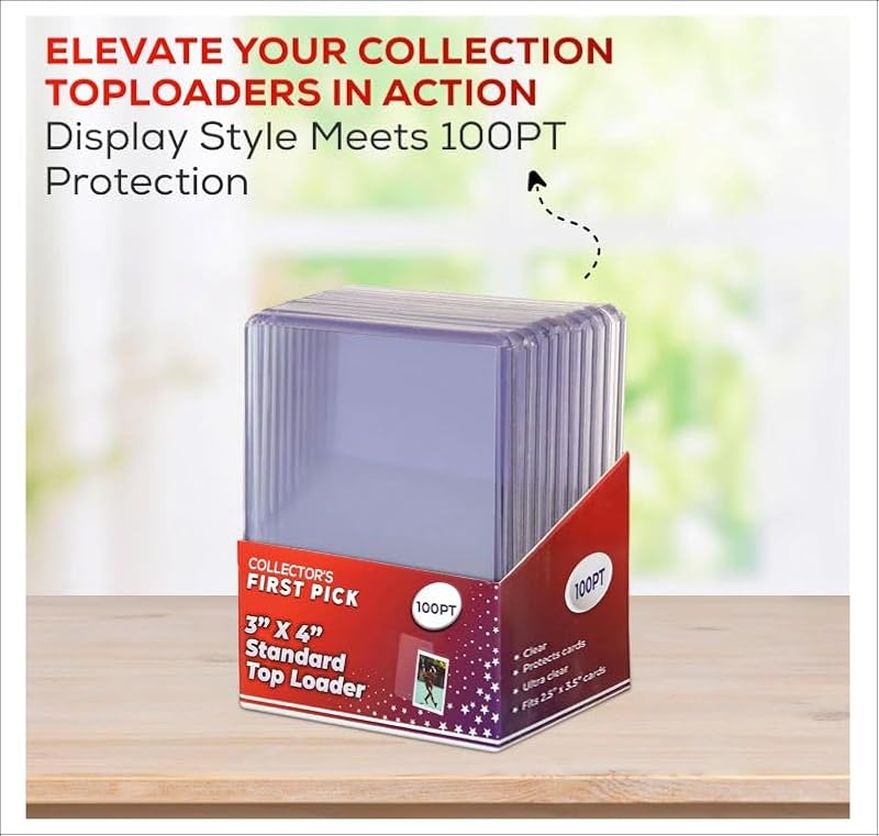 100PT Top Loaders - 10 Pack for Trading Card Protection