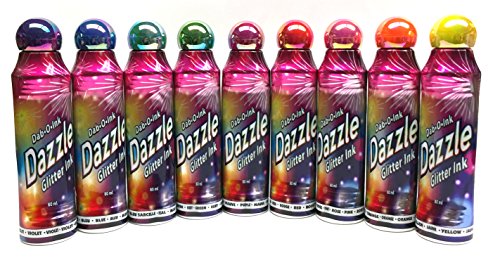 Dab-O-Ink Glitter Bingo Dauber 12-Pack - Colored Ink with Glitter Flakes