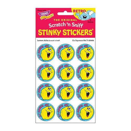Ex-Squeeze Me! Lemon Juice Scented Stickers - 24 Pack