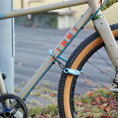 CROPS Q-BIRO Blue Bike Lock Cable 6ft 3-Digit Combination Lock - Durable & Lightweight