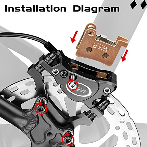 MT600 Electric Bike Disc Brake Pads - Sintered Metal, Two Pairs, Compatible with LD-200PLUS & LD4X-600