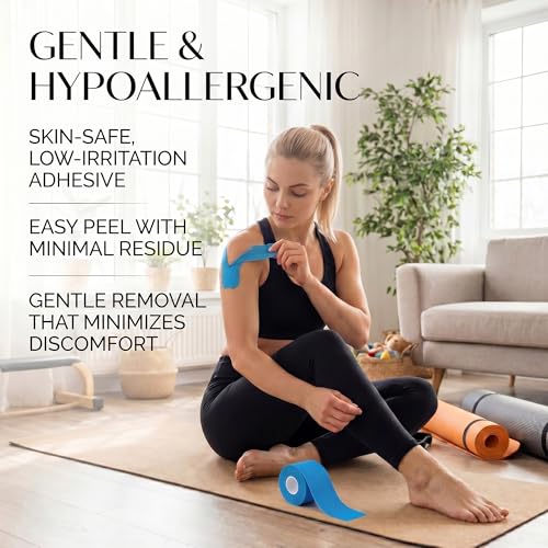 Kinesiology Athletic Tape Roll - Skin-Friendly Cream, 1 Count