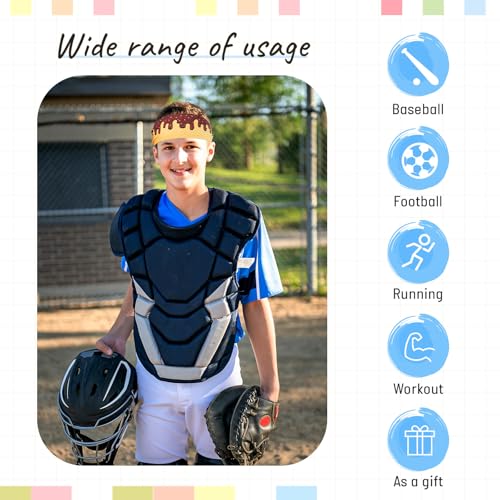 Athletic Sweatband - Ice Cream Drip Baseball Hairband - Brown