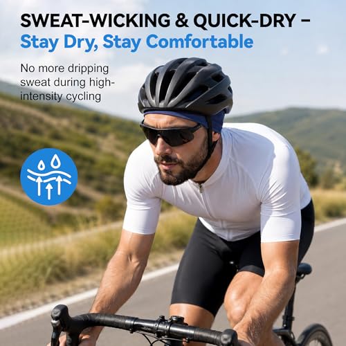 3 Pack Black Breathable Skull Caps Men Women Cycling Helmet Liners
