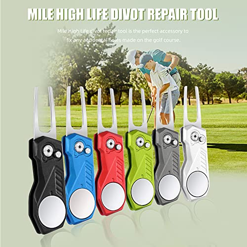 Golf Divot Repair Tool with Magnetic Ball Marker - G-Silver