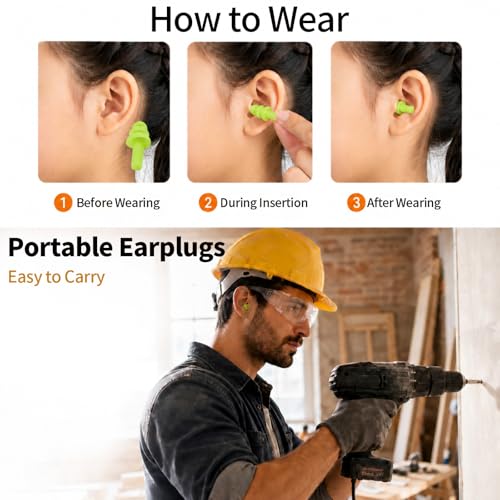 Silicone Ear Plugs - 8 Pairs Reusable Noise Cancelling - 8 Colors