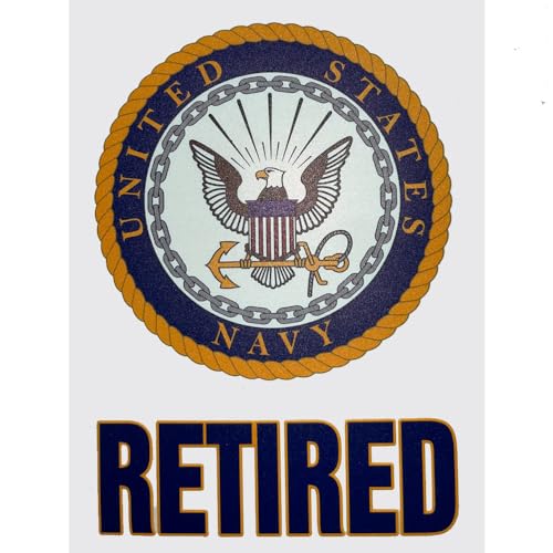 United States Navy Retired SEAL Round Car Decal - 3.5 Inch