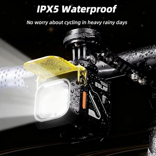 Rechargeable Bike Lights with Fog Light, Remote & Mounts - 1200 Lumens