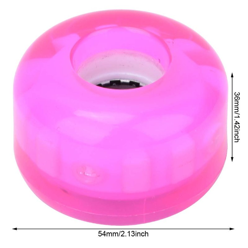 Vbest Life 54mm 82A Skateboard Wheels,4Pcs Flashing Trick Skating Wheels for Skateboarder Replacing Wheels