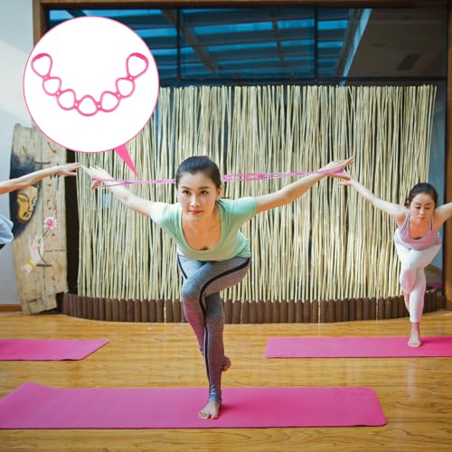 Reicyfang Pink 7-Ring Adjustable Resistance Bands for Full Body Home Workout