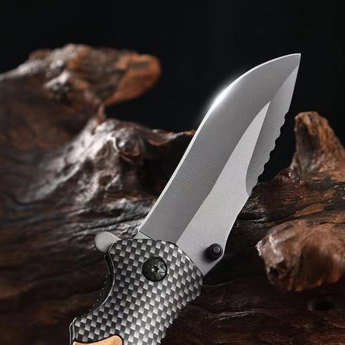 DOOM BLADE Pocket Folding Knife - 8.3" Tactical EDC Knife with Glass Breaker & Seatbelt Cutter