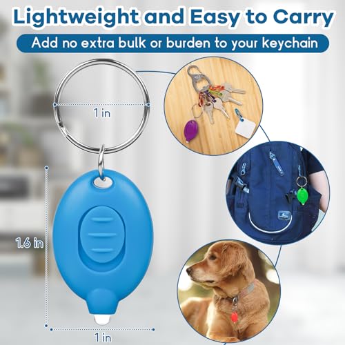 7 Pcs Mini LED Keychain Flashlight - Portable Compact Light - Multicolor