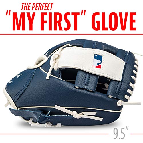 Youth Teeball Glove and Ball Set - 9.5" Soft Foam Baseball
