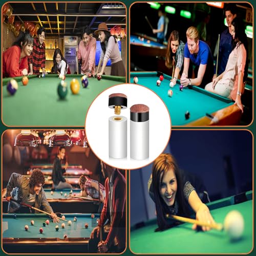 12mm Pool Cue Tips Replacement Set - 20 Pieces with Ferrules