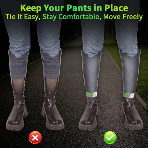 Elastic Cowboy Boot Straps - Green, 2 Pcs, L14.3"xW1.4"