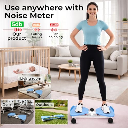 Ab Twister Board Workout Bundle with Resistance Bands & Jump Rope - Purple