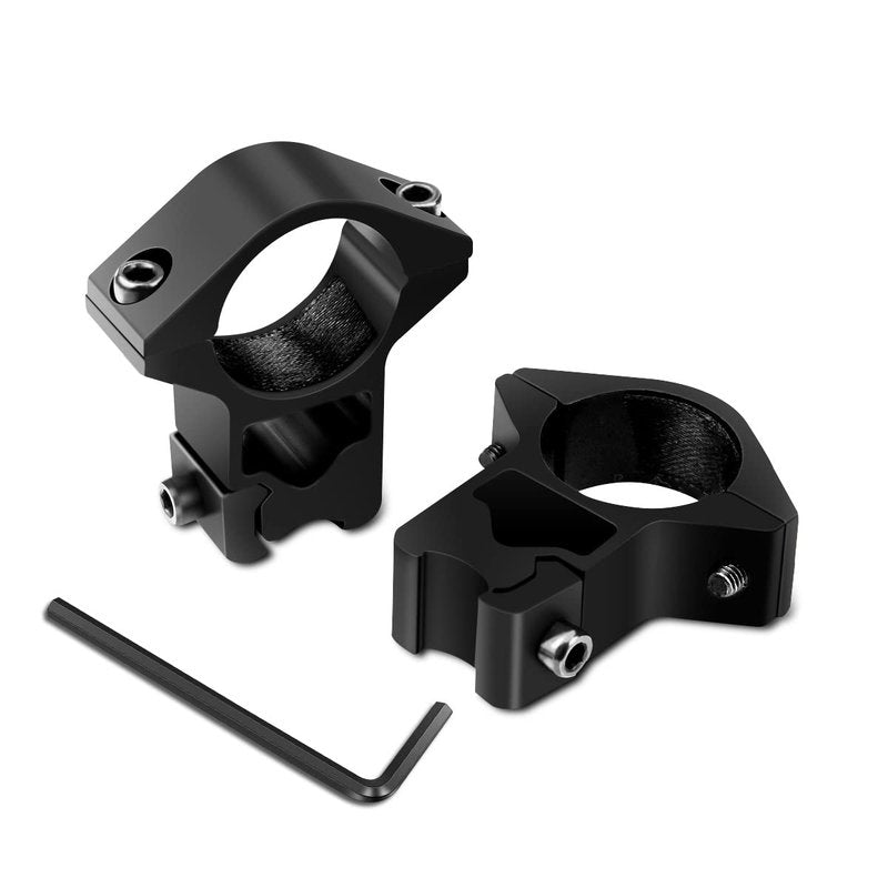 Modkin 11 mm Dovetail Scope Mounts for 1'' Scope Tube High Profile for Airguns or Premium .22 Rifles, 2 Pieces