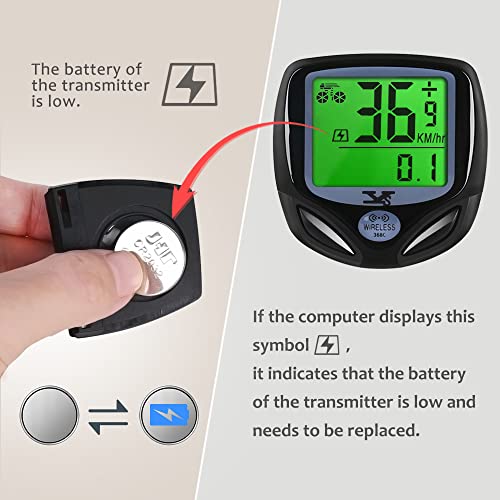 Wireless Waterproof Bicycle Speedometer & Odometer with LCD Display