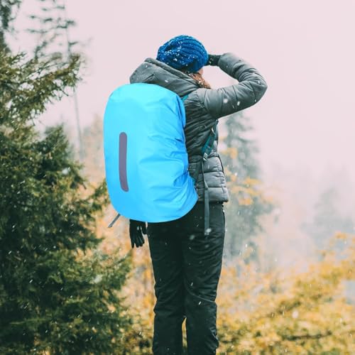 Waterproof Backpack Rain Cover with Reflective Strip - 30-40L