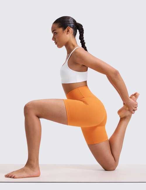CRZ YOGA ButterLuxe Biker Shorts - High Waisted Spandex for Women | 6-Inch Length for Comfort & Style