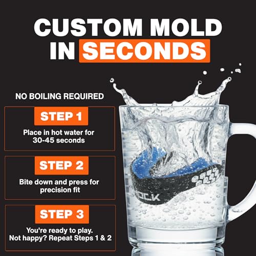 Shock Doctor White Adult Gel Max Mouth Guard – Custom Fit, Heavy Duty Protection