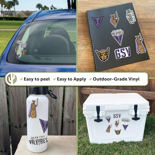 Desert Cactus Golden State Valkyries Sticker Sheet - Official Licensed Vinyl Decals