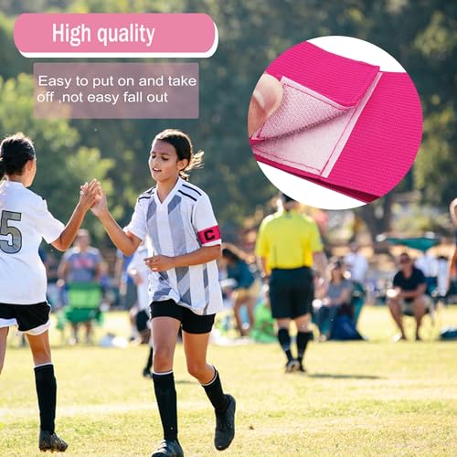 Soccer Captain's Armbands - 3 Pack Pink for Adults & Youth