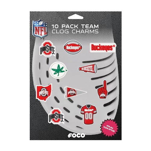 Ohio State Buckeyes Clog Shoe Charms - 10-Pack Team Logo