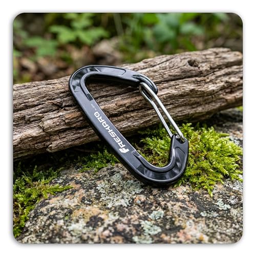 Heavy Duty Wiregate Carabiners - 15kN, 5-Pack Rainbow Colors