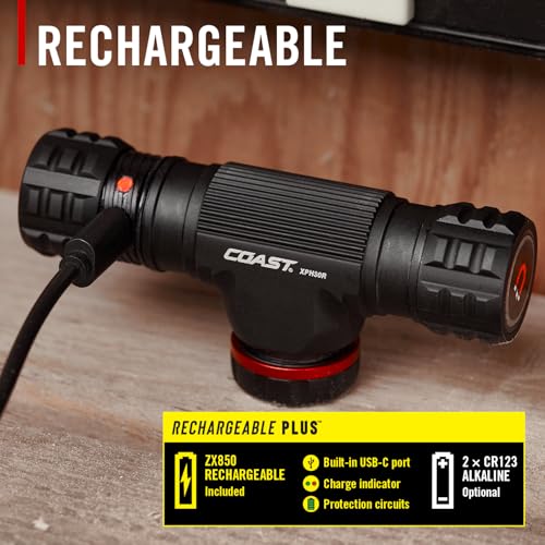 1200 Lumen USB-C Rechargeable Dual Power Headlamp - Black